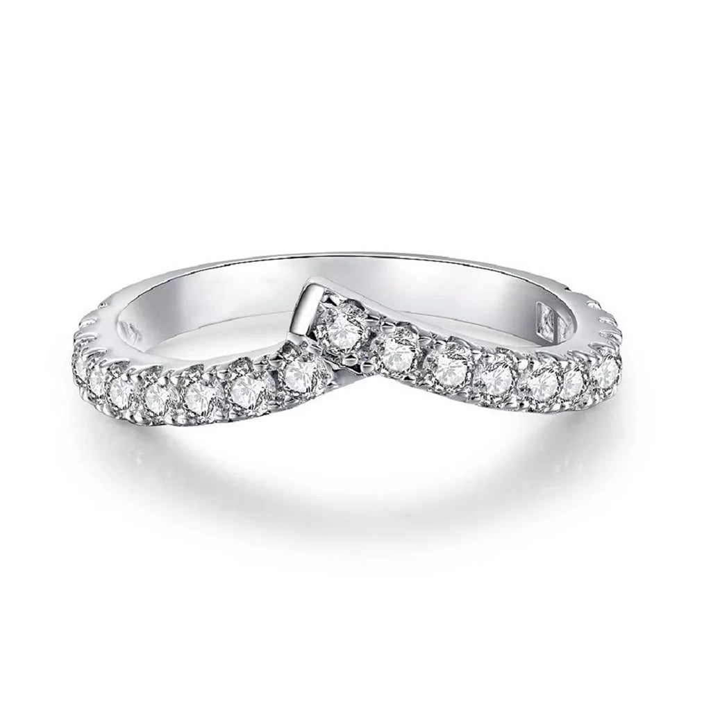 Sensa Grid Zircon 925 Sterling Silver Irregular Ring