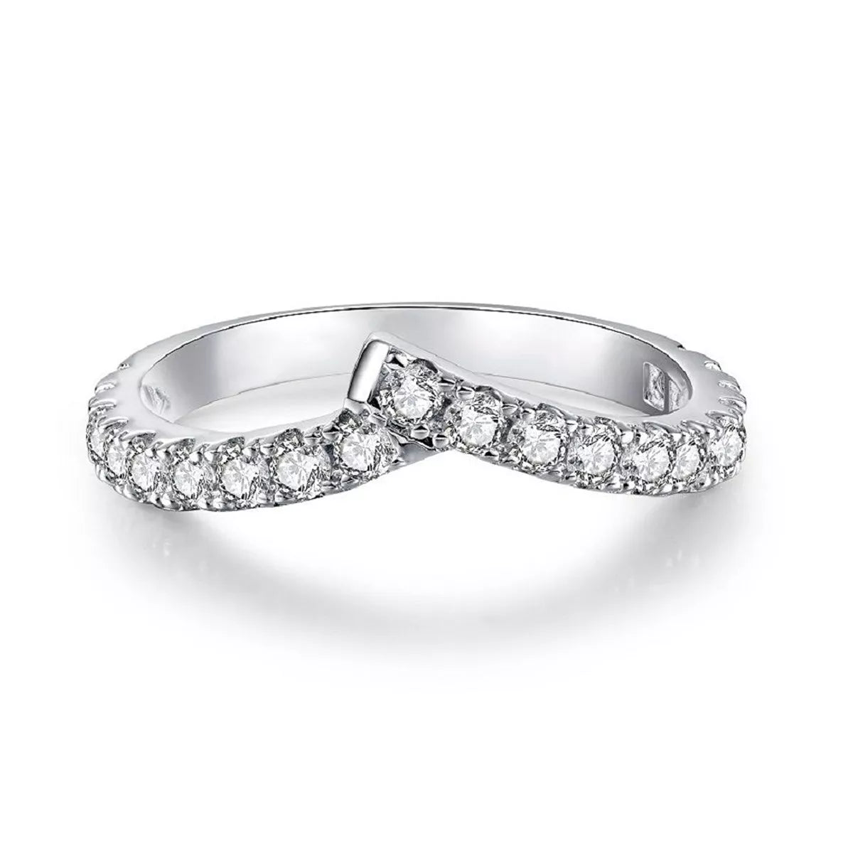 Sensa Grid Zircon 925 Sterling Silver Irregular Ring