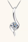 Sensa Moderna 1 Carat Moissanite 925 Sterling Silver Solitaire Necklace