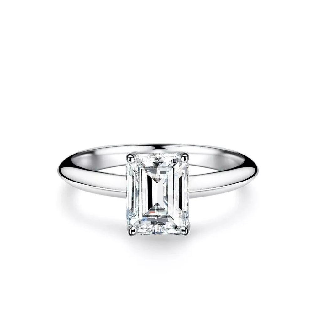 Sensa Grid 2 Carat Moissanite 925 Sterling Silver Geometric Ring
