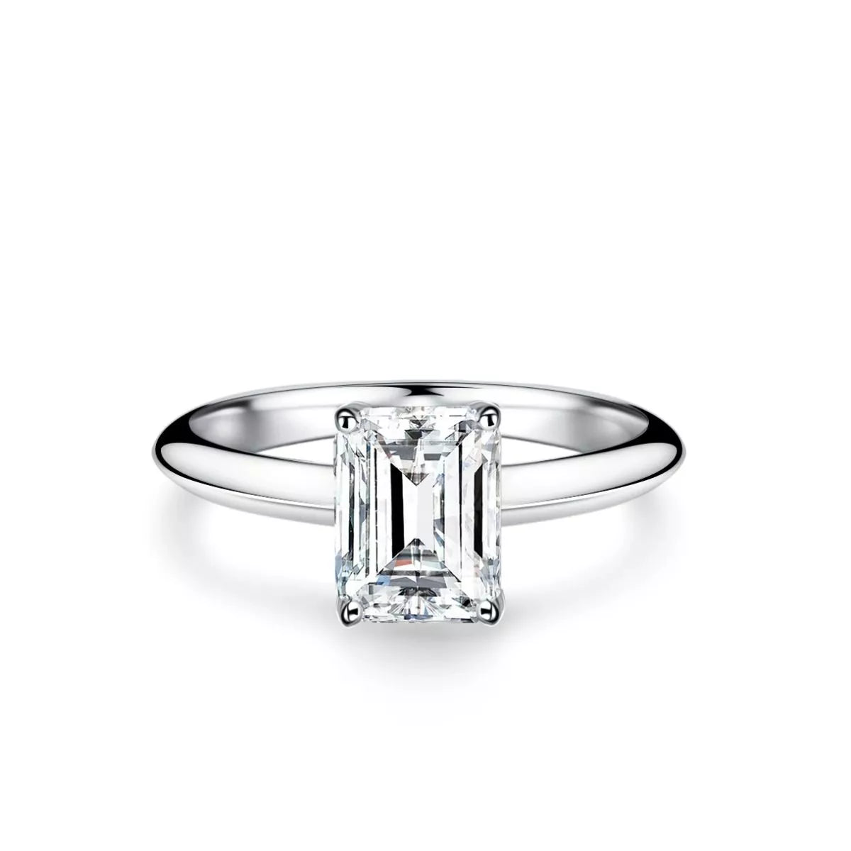 Sensa Grid 2 Carat Moissanite 925 Sterling Silver Geometric Ring
