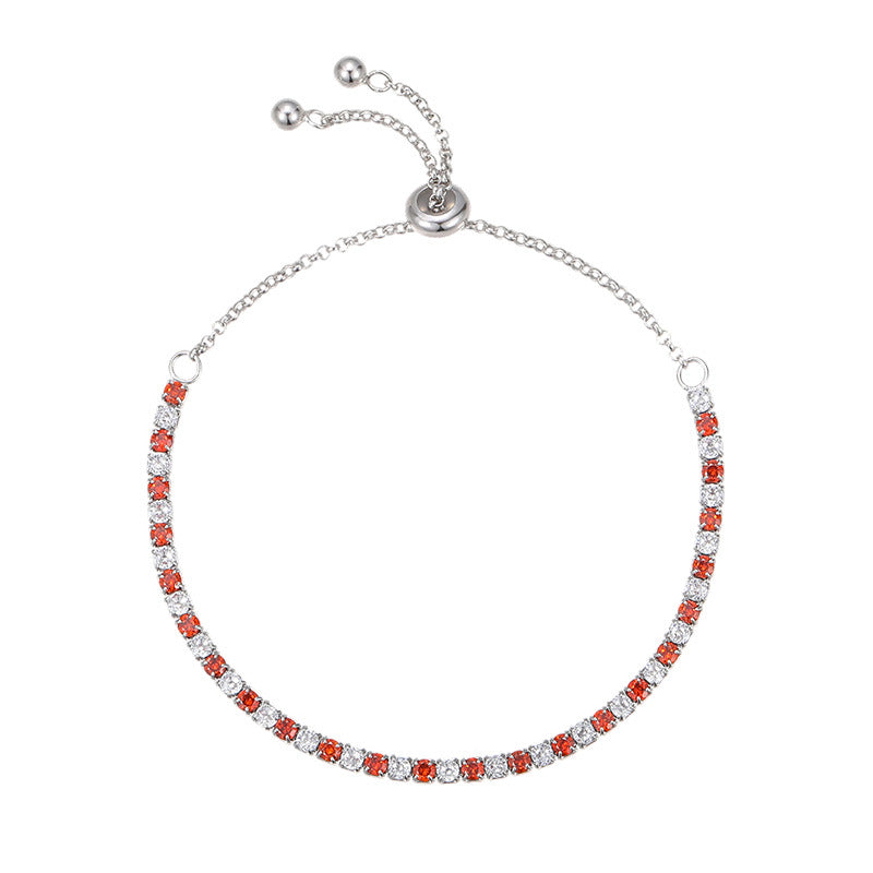 Lumina Splash Cubic Zirconia 925 Sterling Silver Tennis Bracelet