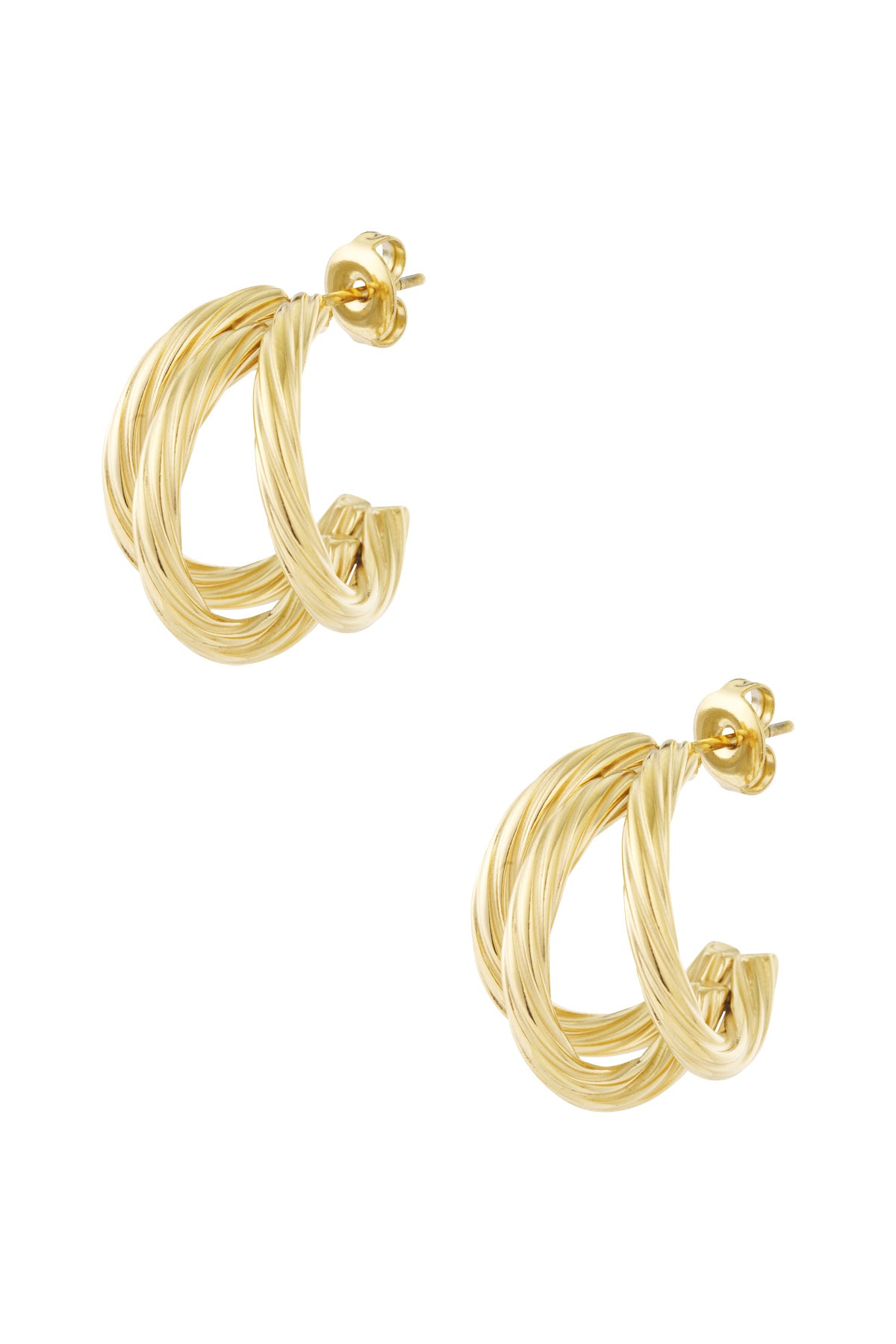 Sensa Grid Irregular Statement Hoop Earrings