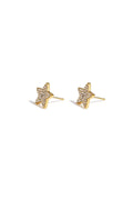 Sensa Grid Zircon Star Stud Earrings