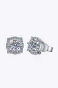 Sensa Moderna 1 Carat Moissanite 925 Sterling Silver Minimalist Stud Earrings