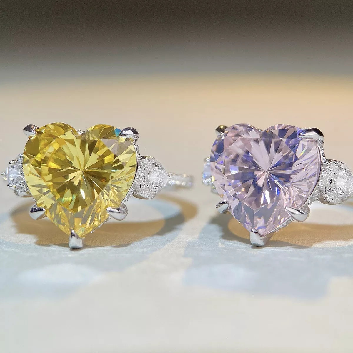 Lumina Heart Zircon 925 Sterling Silver Multicolor Beloved Ring