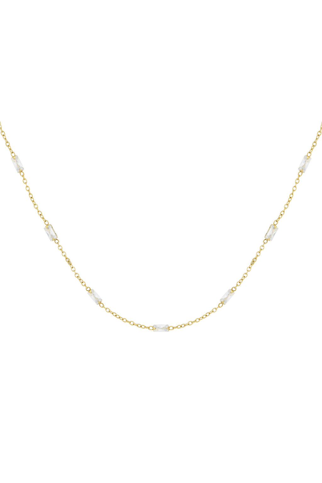 Sensa Moderna Zircon Irregular Link Necklace