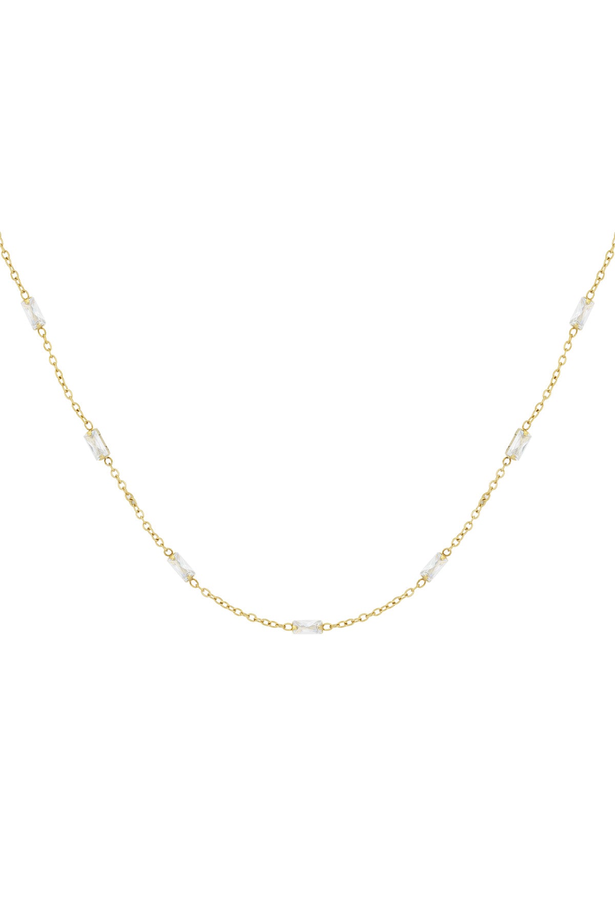 Sensa Moderna Zircon Irregular Link Necklace