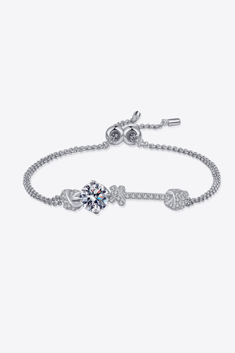 Sensa Grid 2 Carat Moissanite 925 Sterling Silver Bracelet