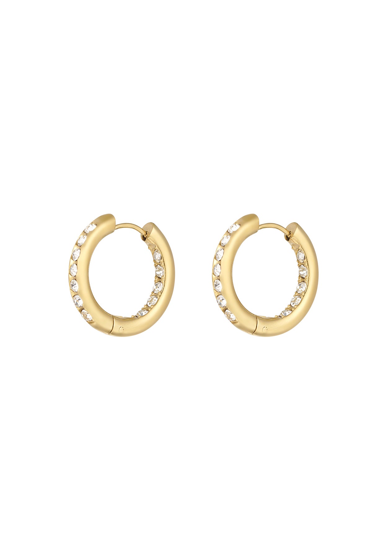 Sensa Grid Rhinestone Color Hoop Earrings