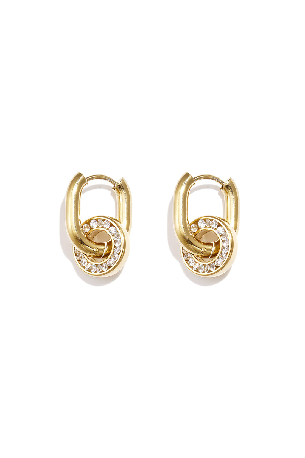 Sensa Grid Zircon Oval Drop Earrings
