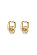 Sensa Grid Zircon Oval Drop Earrings
