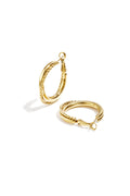 Sensa Grid Double Hoop Earrings with Twist Detail