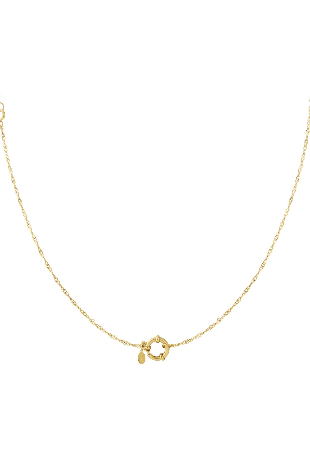 Sensa Grid Gold Charm Chain Necklace