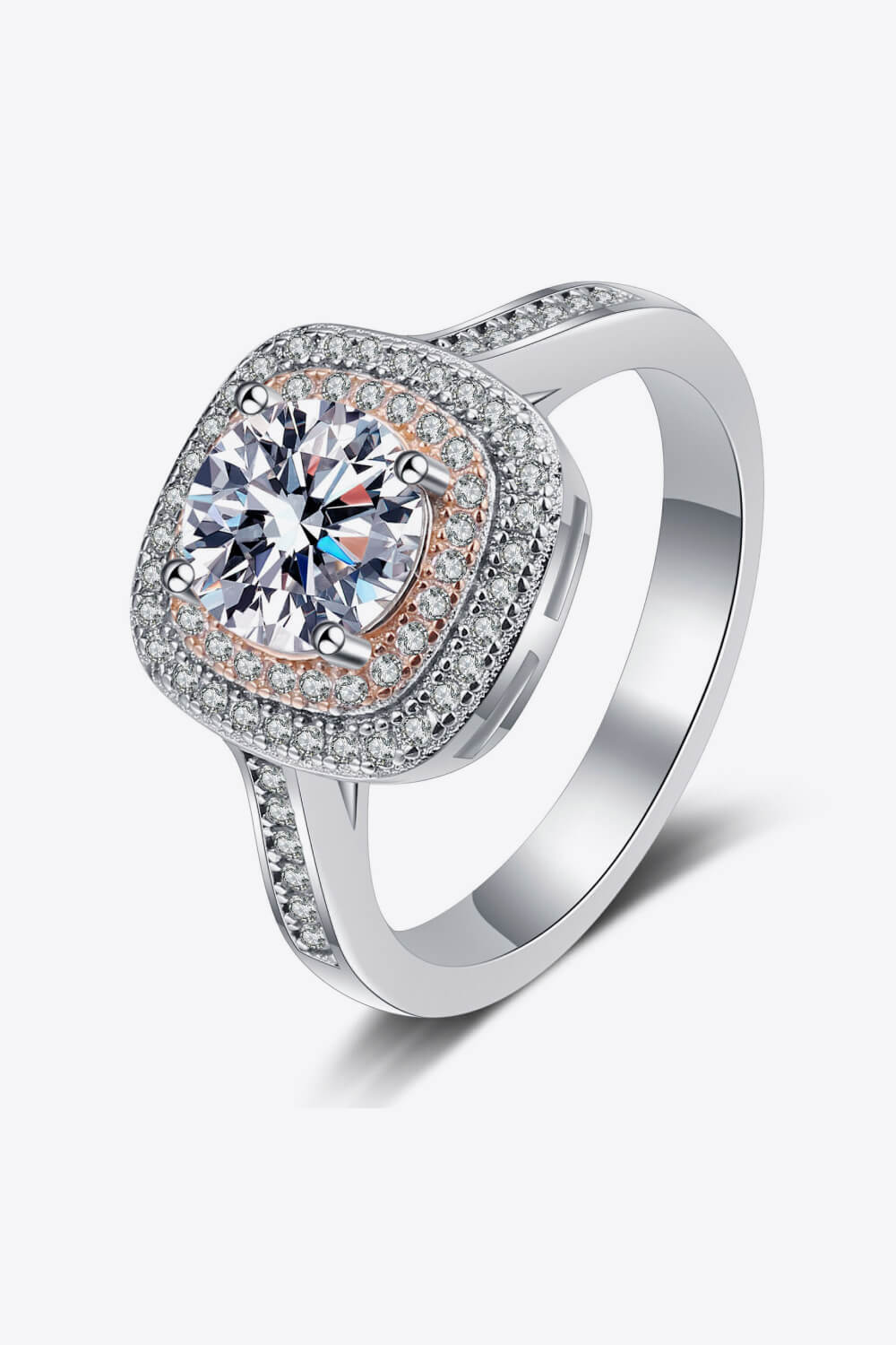 Sensa Moderna 1 Carat Moissanite 925 Sterling Silver Classic Solitaire Ring
