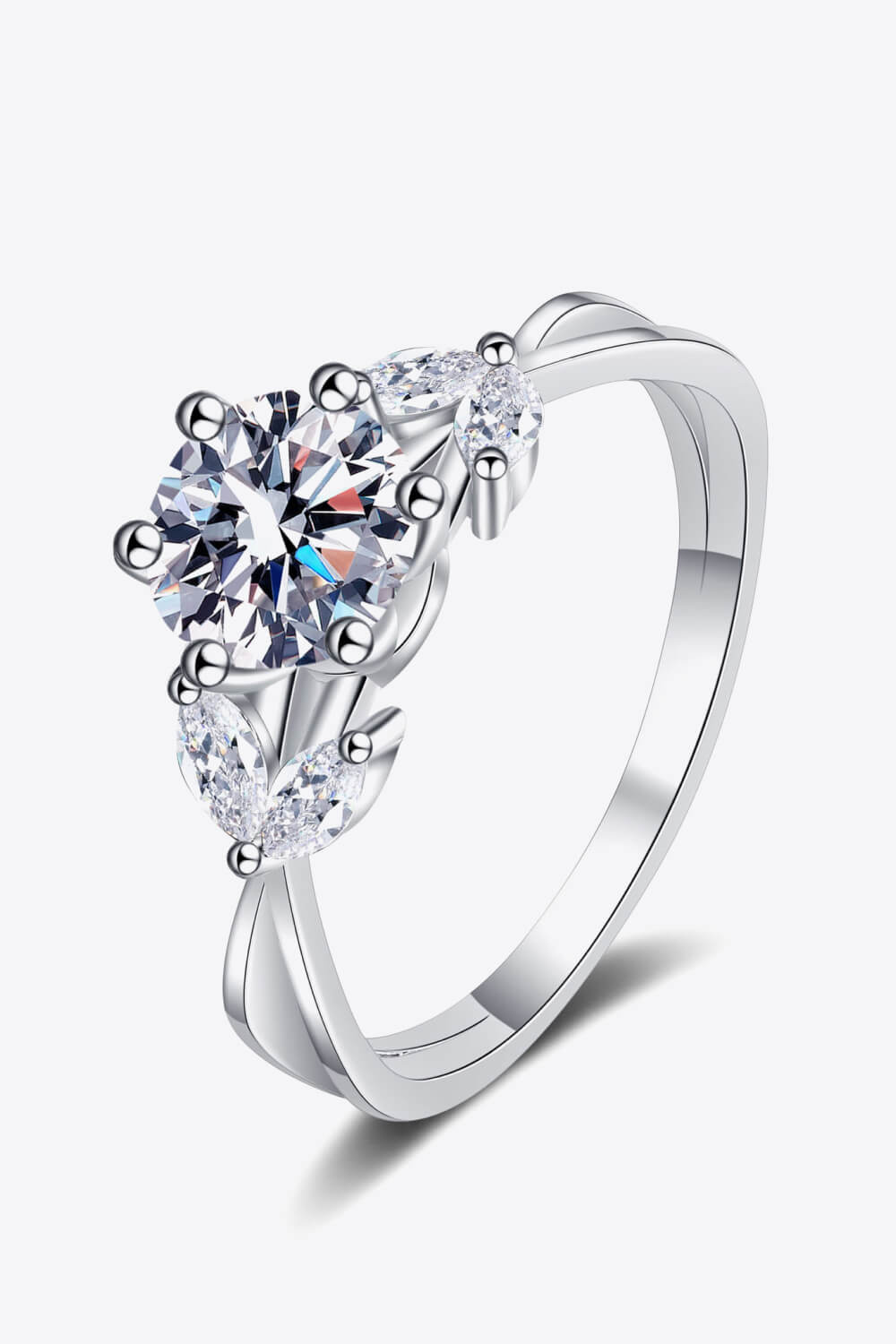 Sensa Moderna 1 Carat Moissanite 925 Sterling Silver Band Ring