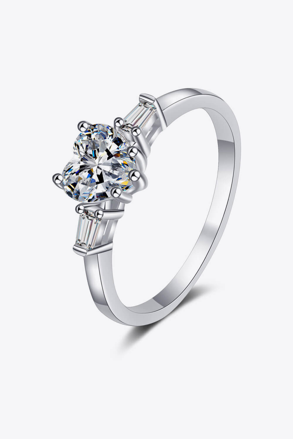 Lumina Heart 1.2 Carat Moissanite 925 Sterling Silver Beloved Ring