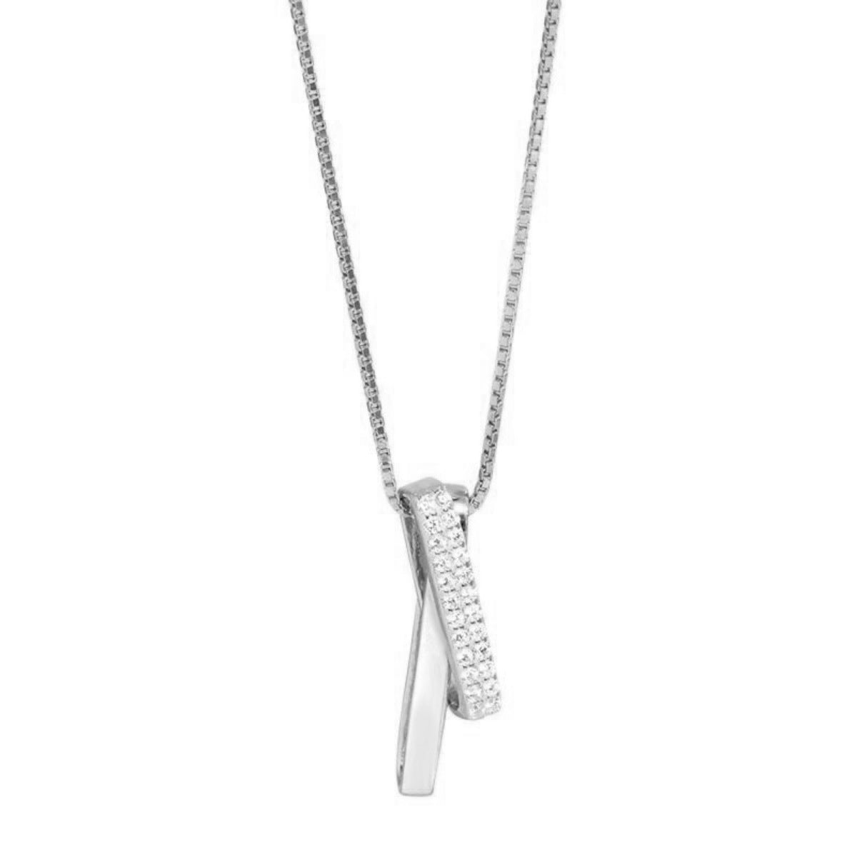 Sensa Moderna Zircon 925 Sterling Silver Orb Pendant Necklace