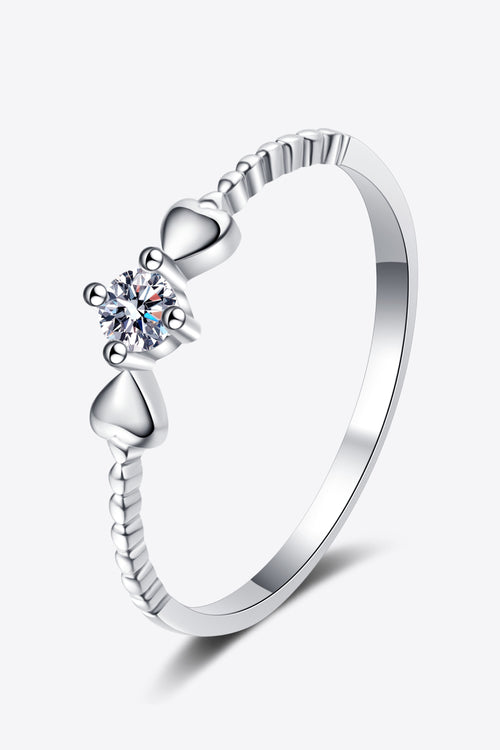 Lumina Heart 0.1 Carat Moissanite 925 Sterling Silver Mon Amour Ring