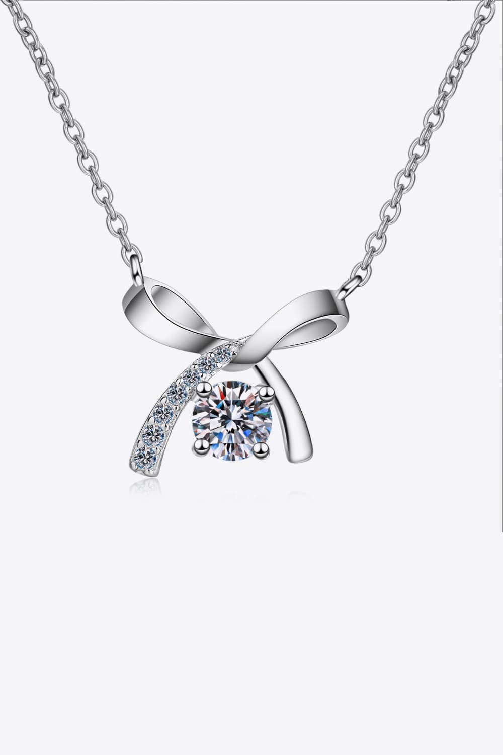 Sensa Moderna 0.5 Carat Moissanite 925 Sterling Silver Pendant Necklace