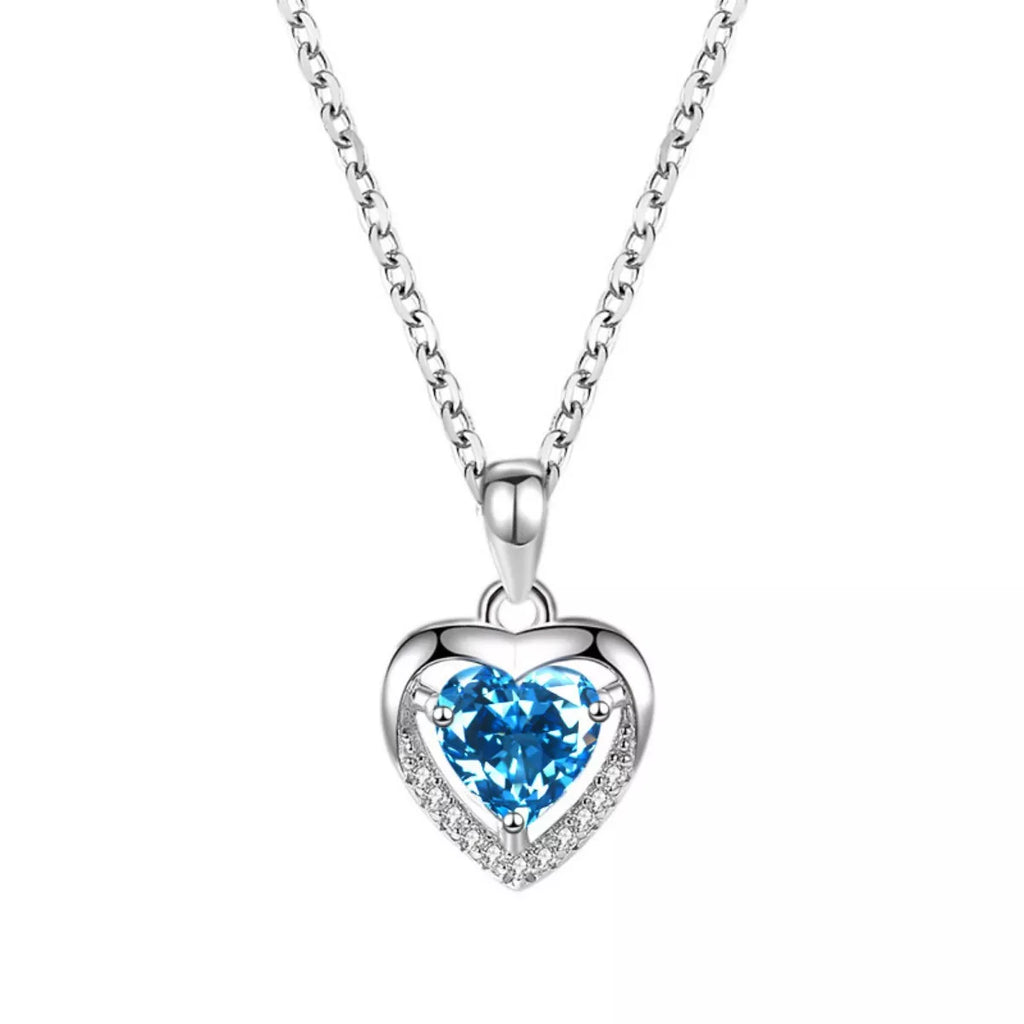 Lumina Heart Zircon 925 Sterling Silver Mon Amour Necklace