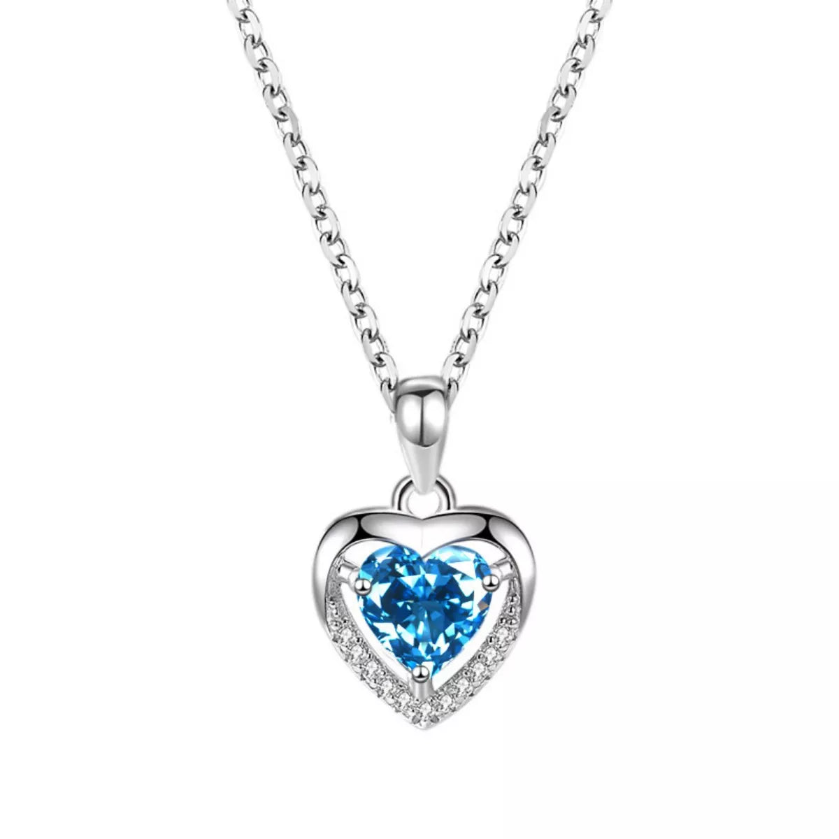 Lumina Heart Zircon 925 Sterling Silver Mon Amour Necklace