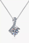 Sensa Moderna 1 Carat Moissanite 925 Sterling Silver Chic Pendant Necklace