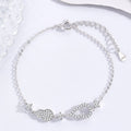 Sensa Grid Zircon 925 Sterling Silver Gourd Adjustable Bracelet