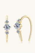 Sensa Moderna 0.72 Carat Moissanite 925 Sterling Silver Hoop Earrings