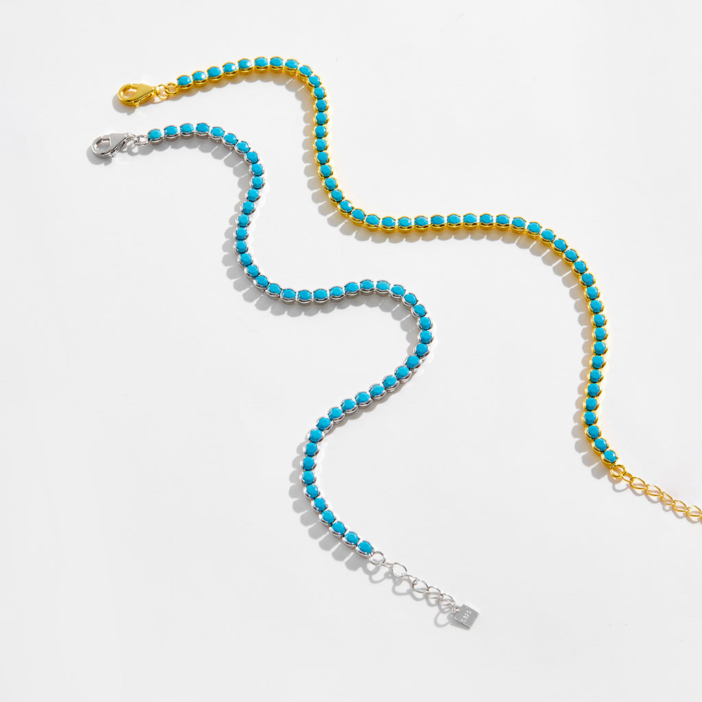 Lumina Sky Turquoise 925 Sterling Silver Tennis Bracelet