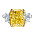 Lumina Splash 925 Sterling Silver Emerald-Cut Statement Ring