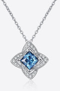 Sensa Moderna 1 Carat Moissanite 925 Sterling Silver Floral Pendant Necklace