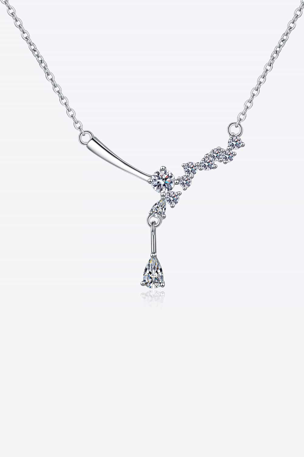 Sensa Moderna 1 Carat Moissanite 925 Sterling Silver Classic Necklace