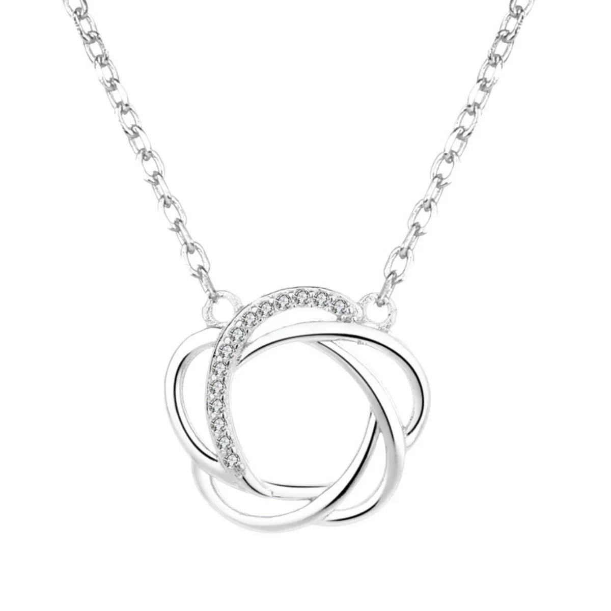 Sensa Grid Zircon 925 Sterling Silver Orb Pendant Necklace