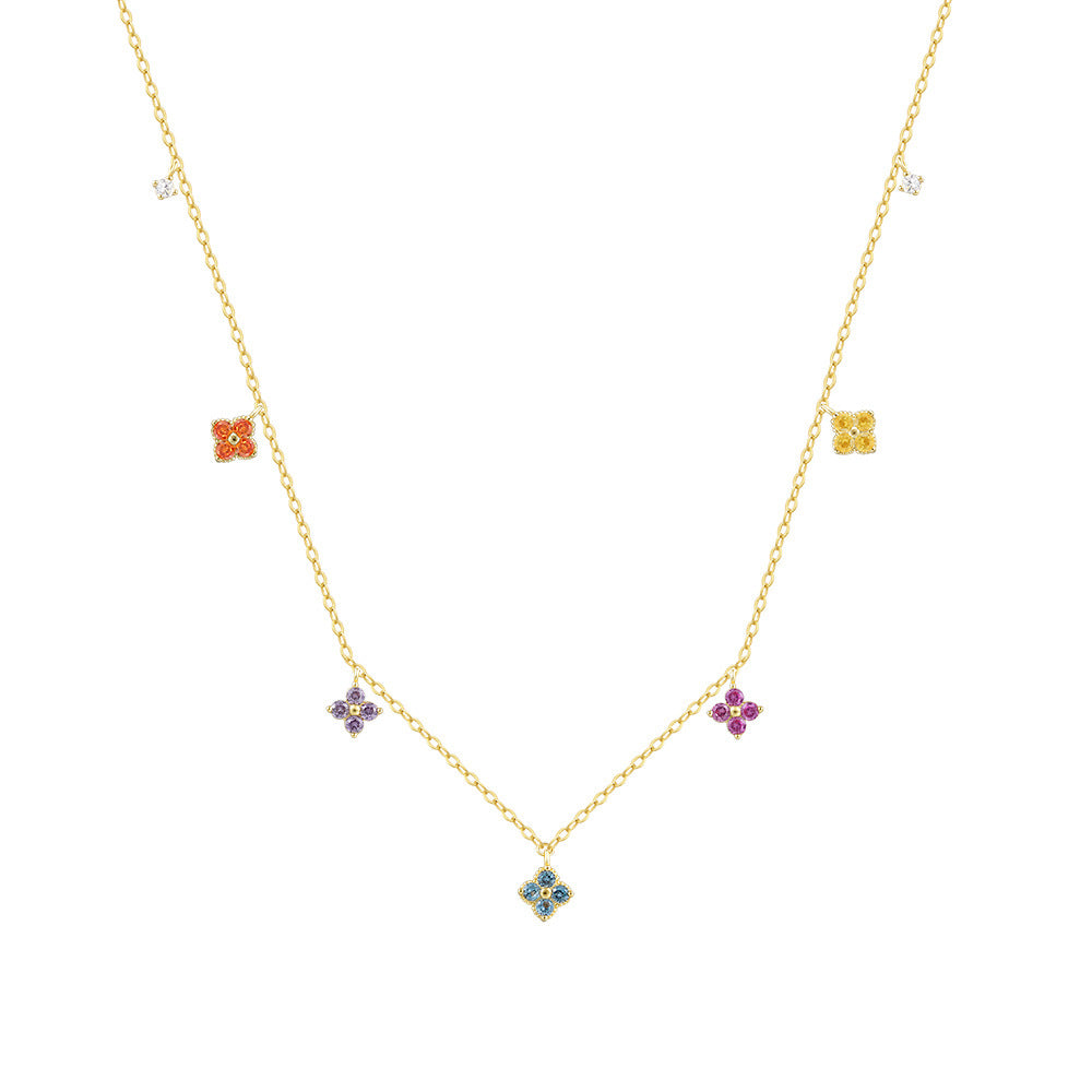 Lumina Splash Cubic Zirconia 925 Sterling Silver Butterfly & Clover Jewellery