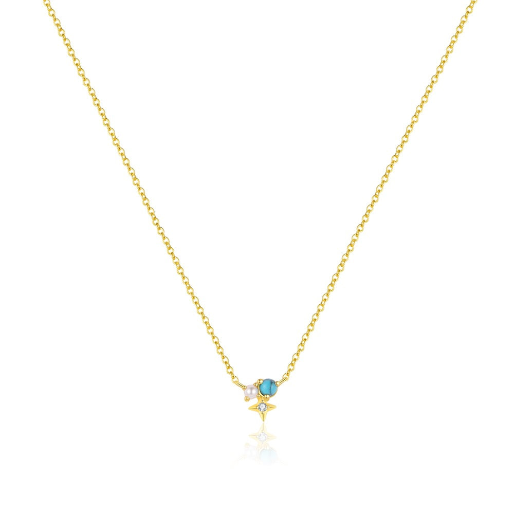 Lumina Splash 925 Sterling Silver Star Necklace