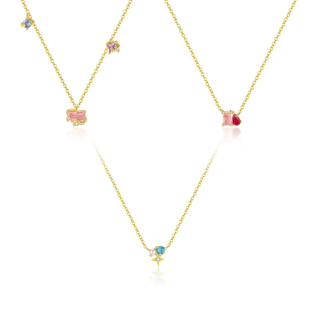 Lumina Splash 925 Sterling Silver Star Necklace