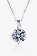 Sensa Moderna 2 Carat Moissanite 925 Sterling Silver Pendant Necklace