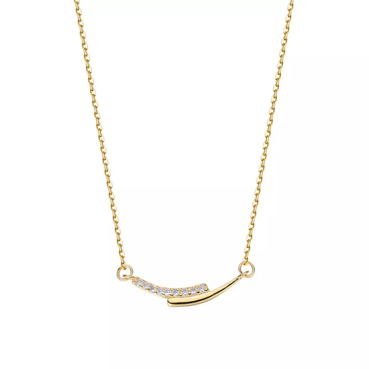 Sensa Moderna Rhinestone 925 Sterling Silver Necklace