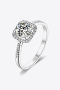 Sensa Moderna 1 Carat Moissanite 925 Sterling Silver Zircon Halo Ring