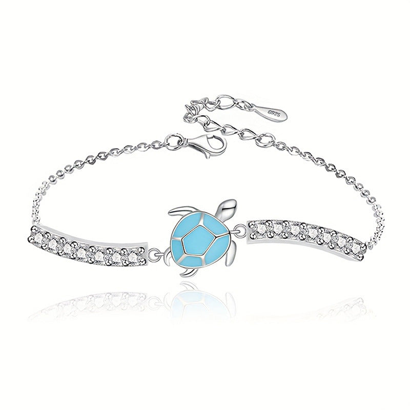 Lumina Sky Cubic Zirconia 925 Sterling Silver Sea Turtle Bracelet