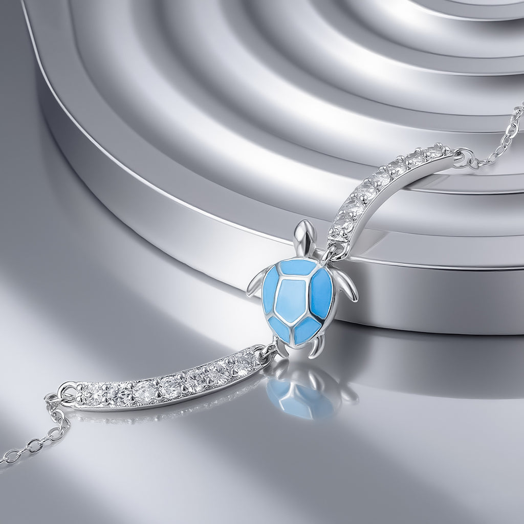 Lumina Sky Cubic Zirconia 925 Sterling Silver Sea Turtle Bracelet