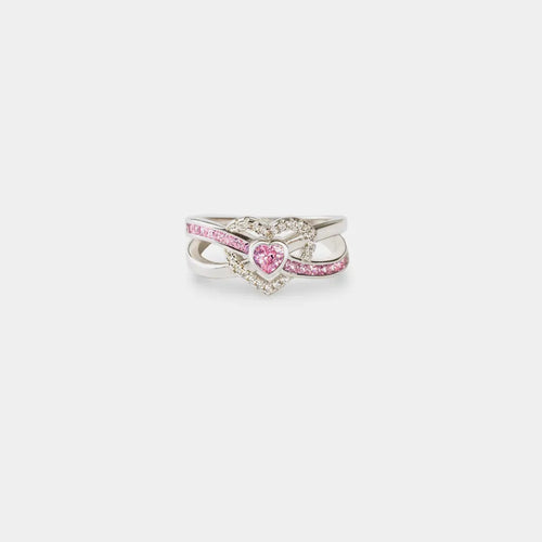 Lumina Heart Zircon 925 Sterling Silver Heart Statement Ring