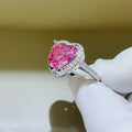 Lumina Heart 5 Carat Moissanite 925 Sterling Silver Beloved Accent Ring