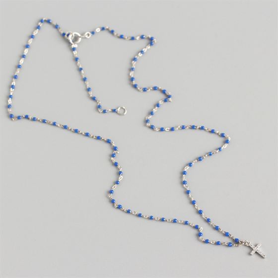 Lumina Sky Cubic Zirconia 925 Sterling Silver Cross Necklace