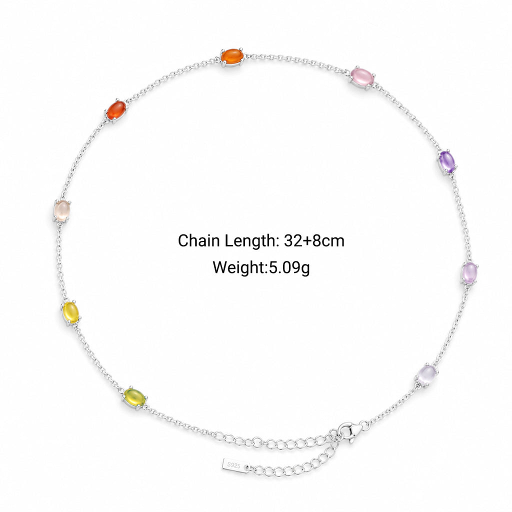 Lumina Splash Multicolour Station Choker Necklace