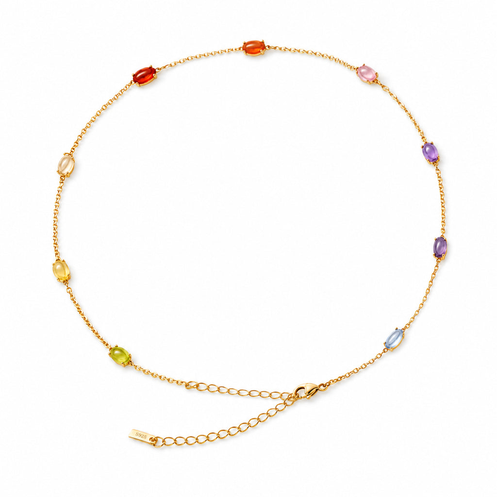 Lumina Splash Multicolour Station Choker Necklace