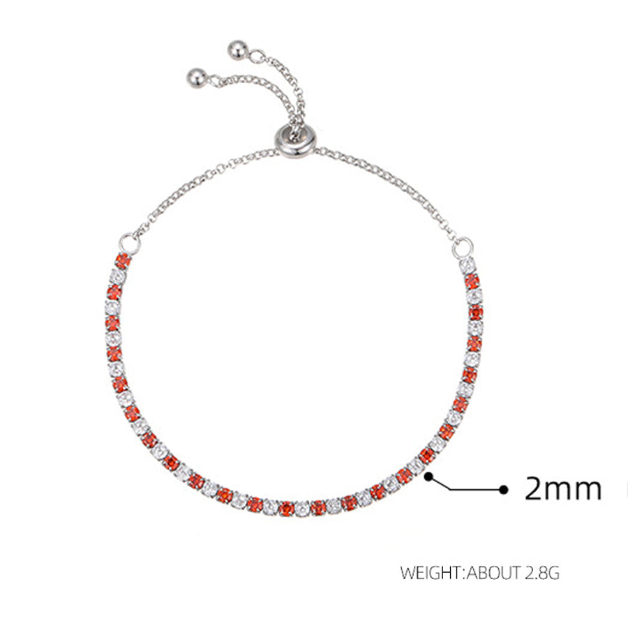 Lumina Splash Cubic Zirconia 925 Sterling Silver Tennis Bracelet