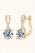 Sensa Moderna 4 Carat Moissanite 925 Sterling Silver Drop Earrings