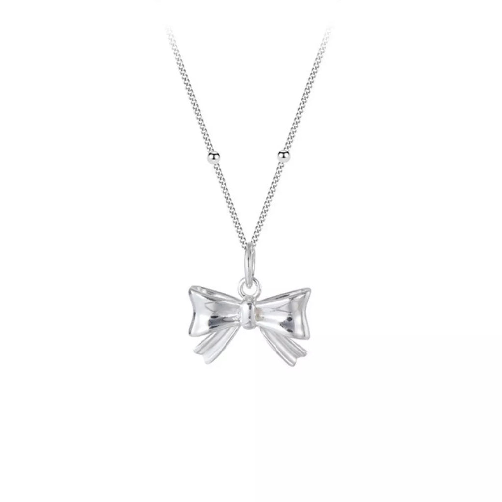 Sensa Moderna 925 Sterling Silver Bow Necklace